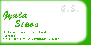 gyula sipos business card